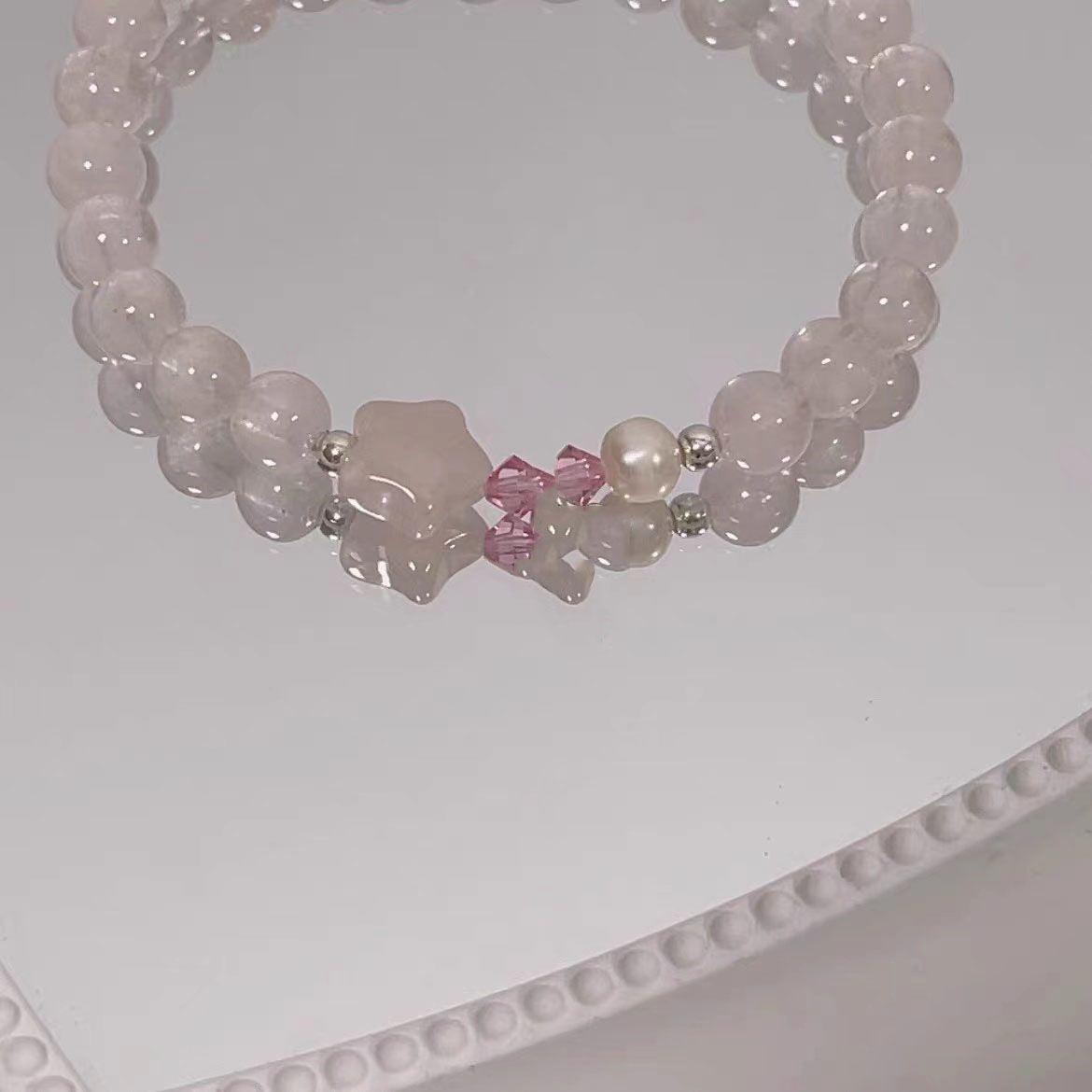 Elegant Rose Quartz Stretch Bracelet Acalora
