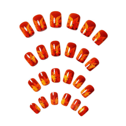 Autumn Leaf Pattern Nail Art Acalora
