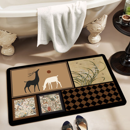 Elegant Monogrammed Bathroom Mat Acalora