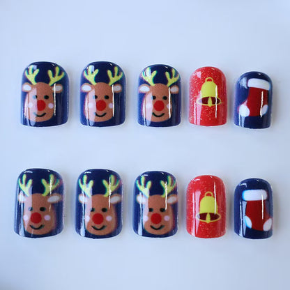 Festive artificial nails with Christmas motifs Acalora