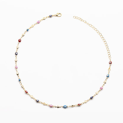 Colorful Bead Chain Necklace Acalora