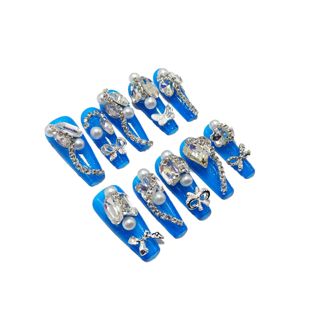 Nail Art Set with Professional Glitter and Rhinestone Decorations Acalora