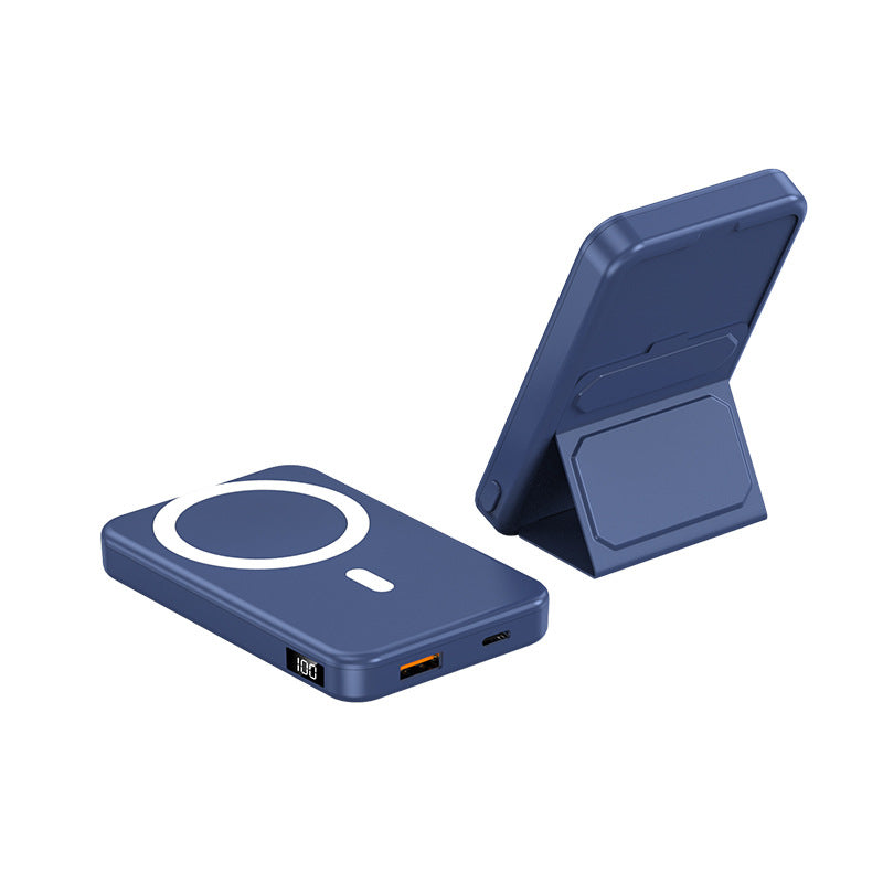 Portable power bank with integrated stand and LCD display Bowlift