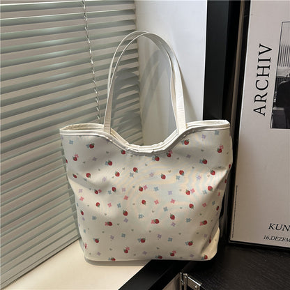 Floral Print Shopping Tote Bag Acalora