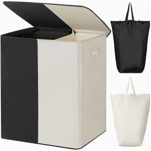 Stylish laundry container with practical handle Acalora