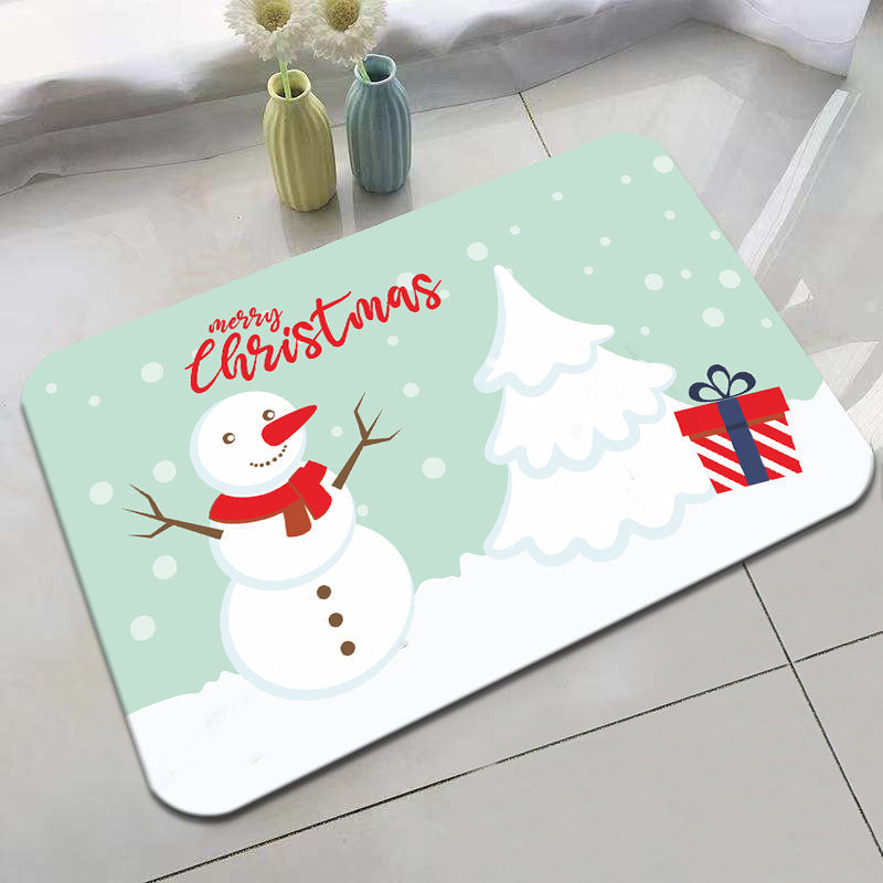 Festive Holiday-Themed Bath Mat