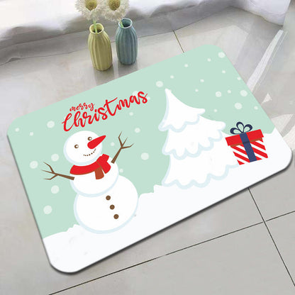 Festive Holiday-Themed Bath Mat