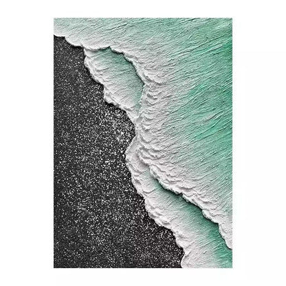 Textured Coastal Wave Art Canvas