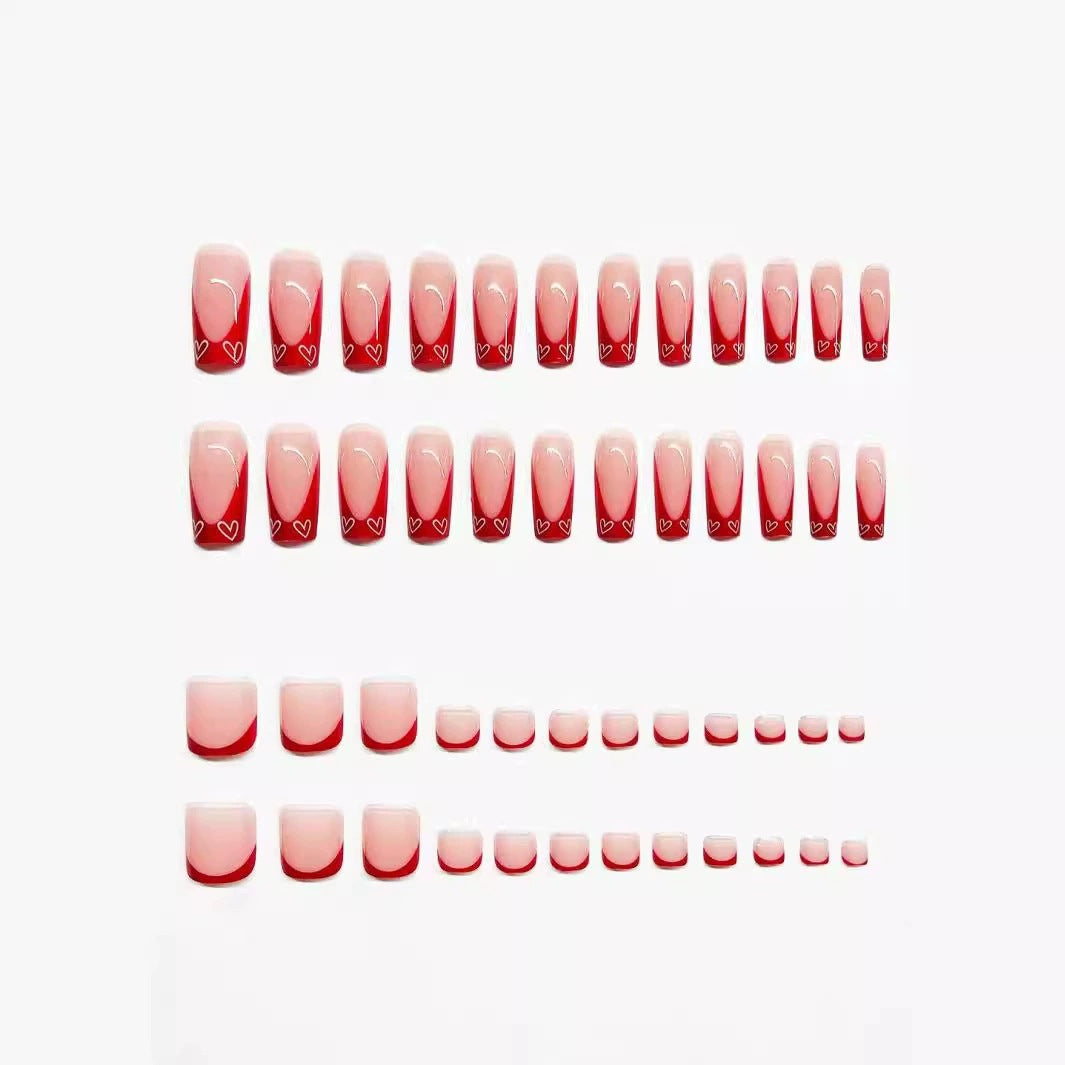 Elegant Double-Tip Press-On Nail Set Acalora