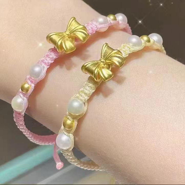 Adjustable Bow Charm Bracelet Acalora 1788856994