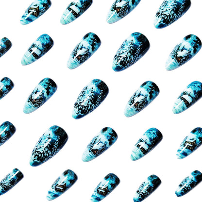 Artistic Winter Cabin Nail Art Acalora