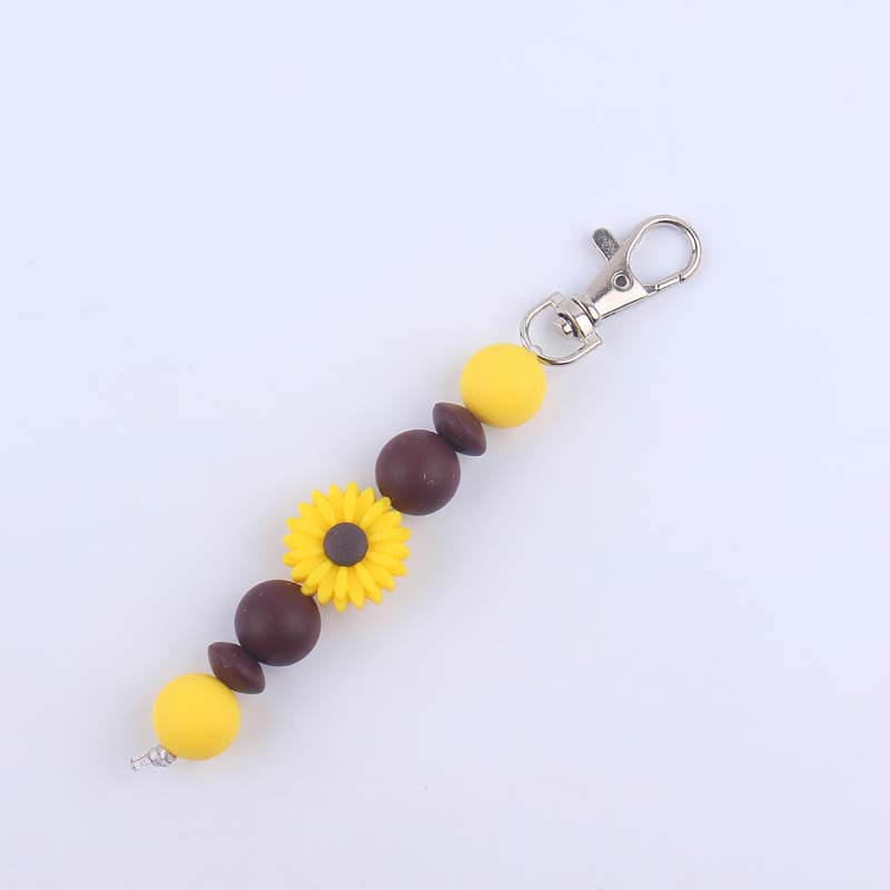 Decorative Silicone Beaded Keychain Holder Acalora