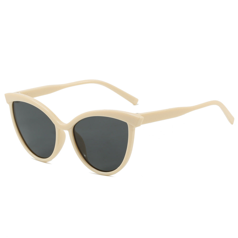 Ladies Elegant Cat-Eye Sunglasses with UV Protection and High-Quality Frame Bowlift