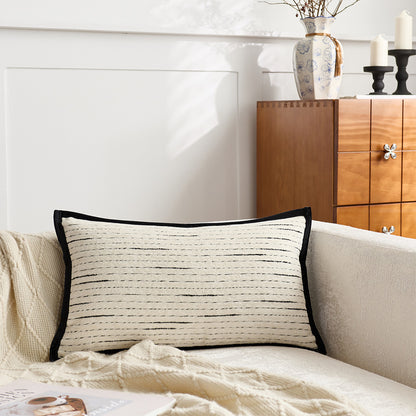 Decorative Striped Lumbar Cushion