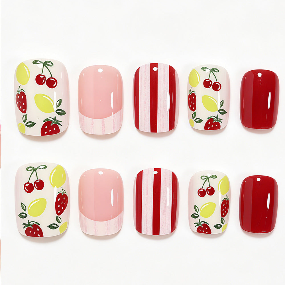 Creative Fruit Themed Press-On Nail Art Acalora