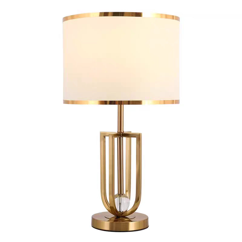 Modern Crystal-Accented Table Lamp