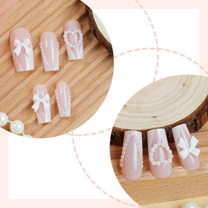 Decorative Press-On Nail Kit with Elegant Accents Acalora