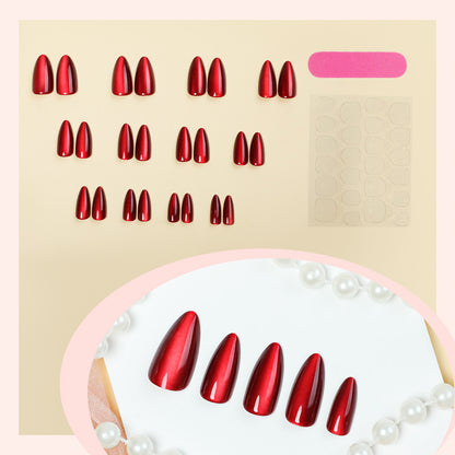 Elegant Almond-Shaped Press-On Nails with Glossy Finish Acalora