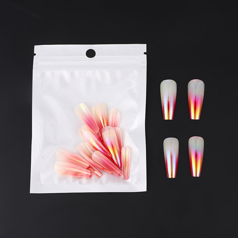 Trendy gradient design artificial nails Acalora