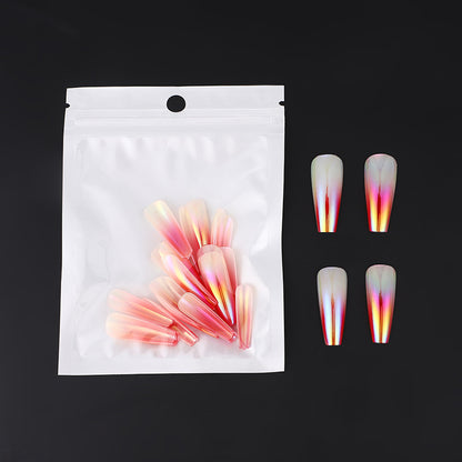 Trendy gradient design artificial nails Acalora