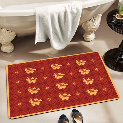 Playful Horse-Themed Memory Foam Bath Mat Acalora