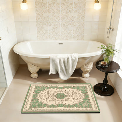 Elegant Vintage Floral Bath Mat Acalora 1788245864