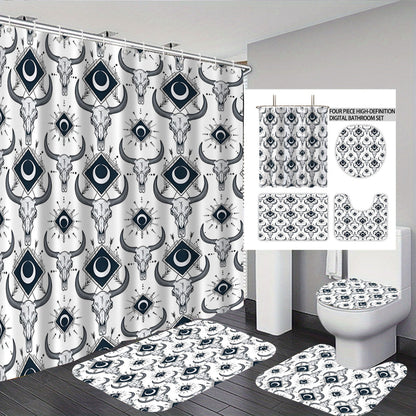 Bohemian-Themed Four-Piece Digital Bathroom Set