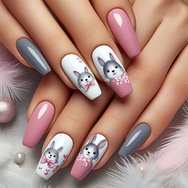 Animal-Themed Press-On Nail Art Set Acalora