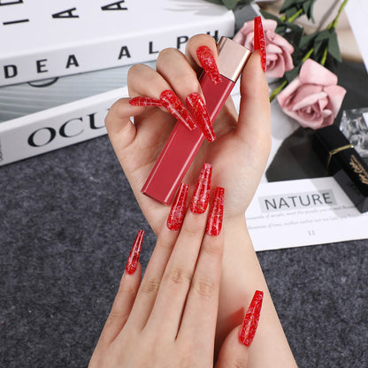 Artificial nails in elegant geometric design Acalora