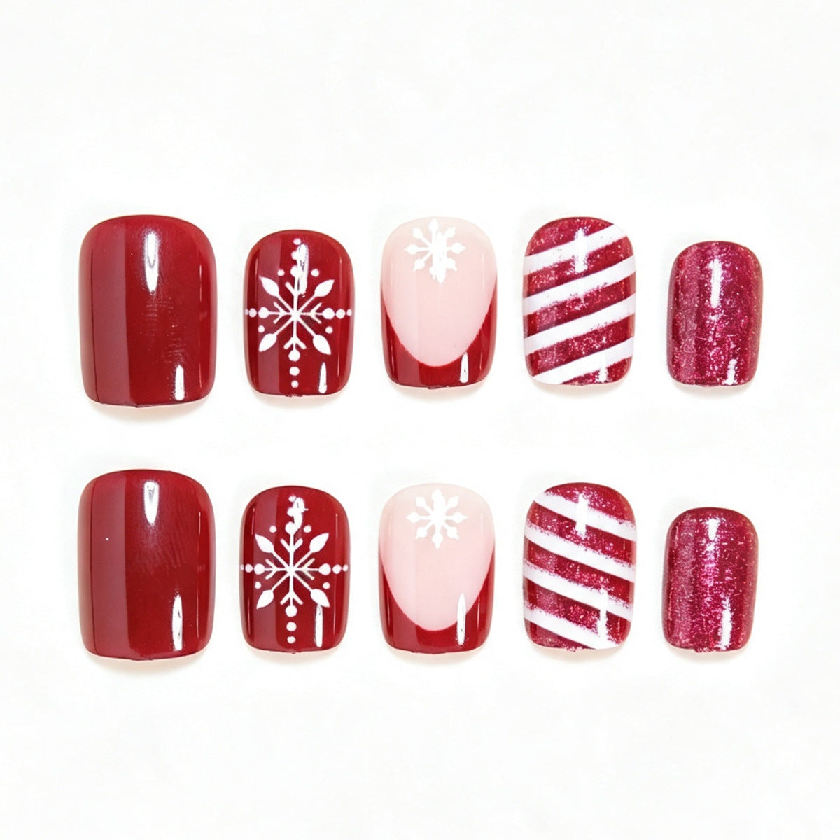 Festive Holiday-Themed Nail Art Set Acalora
