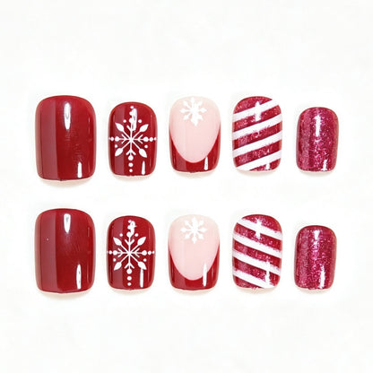 Festive Holiday-Themed Nail Art Set Acalora