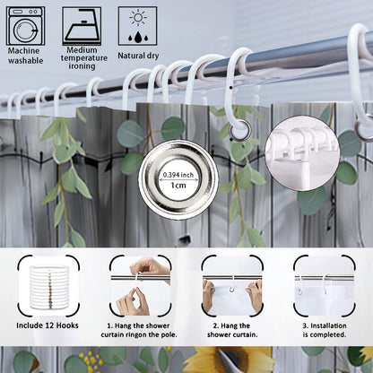 Digital Floral Print Bathroom Set