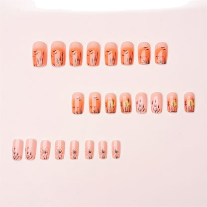 Artistic Sunset Landscape Nail Art Acalora