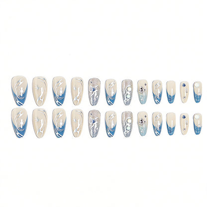 Nail art set with glamorous 3D decorations and elegant accents Acalora