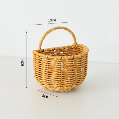 Handwoven willow basket with animal motif Acalora