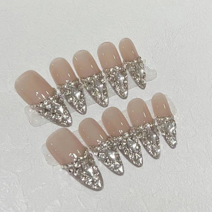 Rhinestone Stiletto Press-On Nail Set Acalora