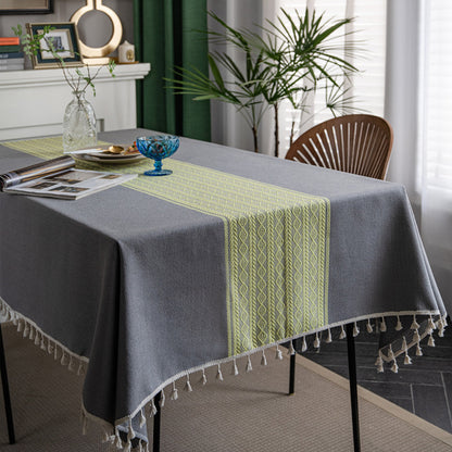 Textured Woven Decorative Tablecloth