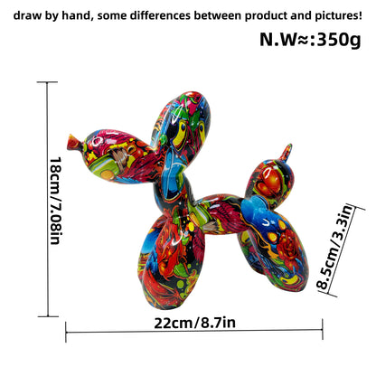 Colorful Balloon Dog Sculpture Acalora