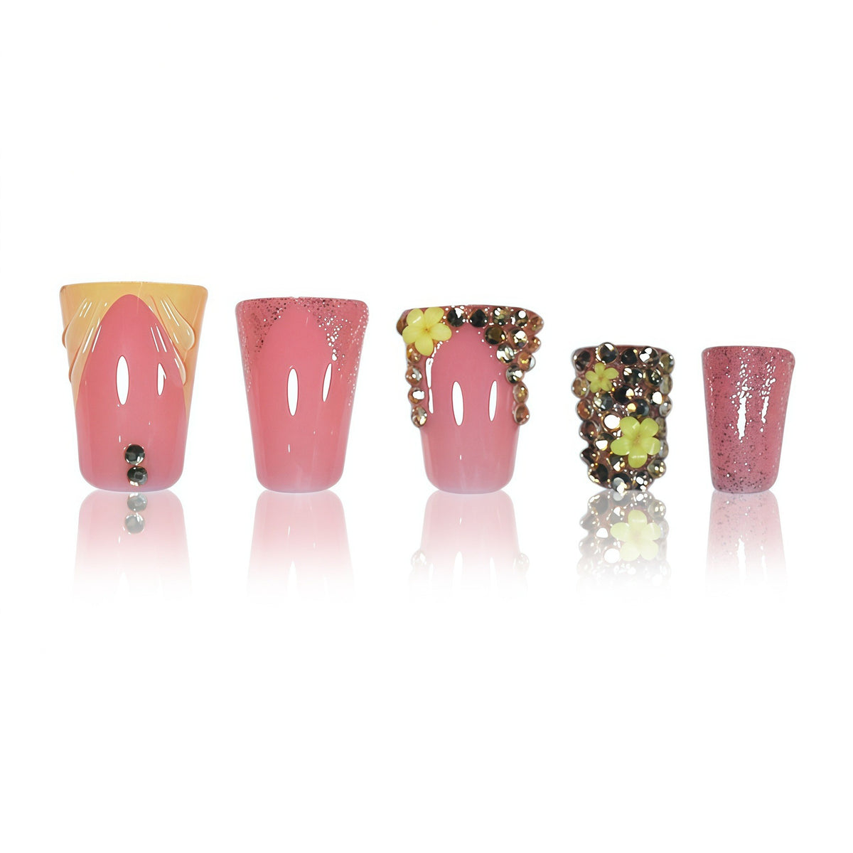 Decorative Rhinestone Press-On Nail Set Acalora