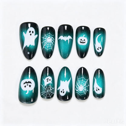 Halloween-Themed Press-On Nail Art Set Acalora