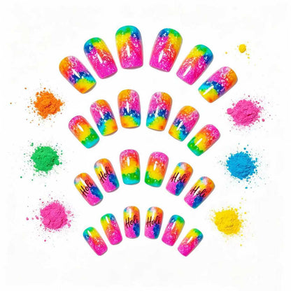 Festival-Themed Glitter Nail Art Acalora