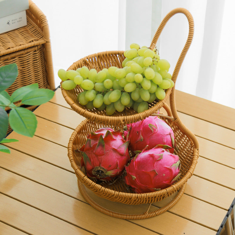 Decorative Tiered Wicker Fruit Acalora