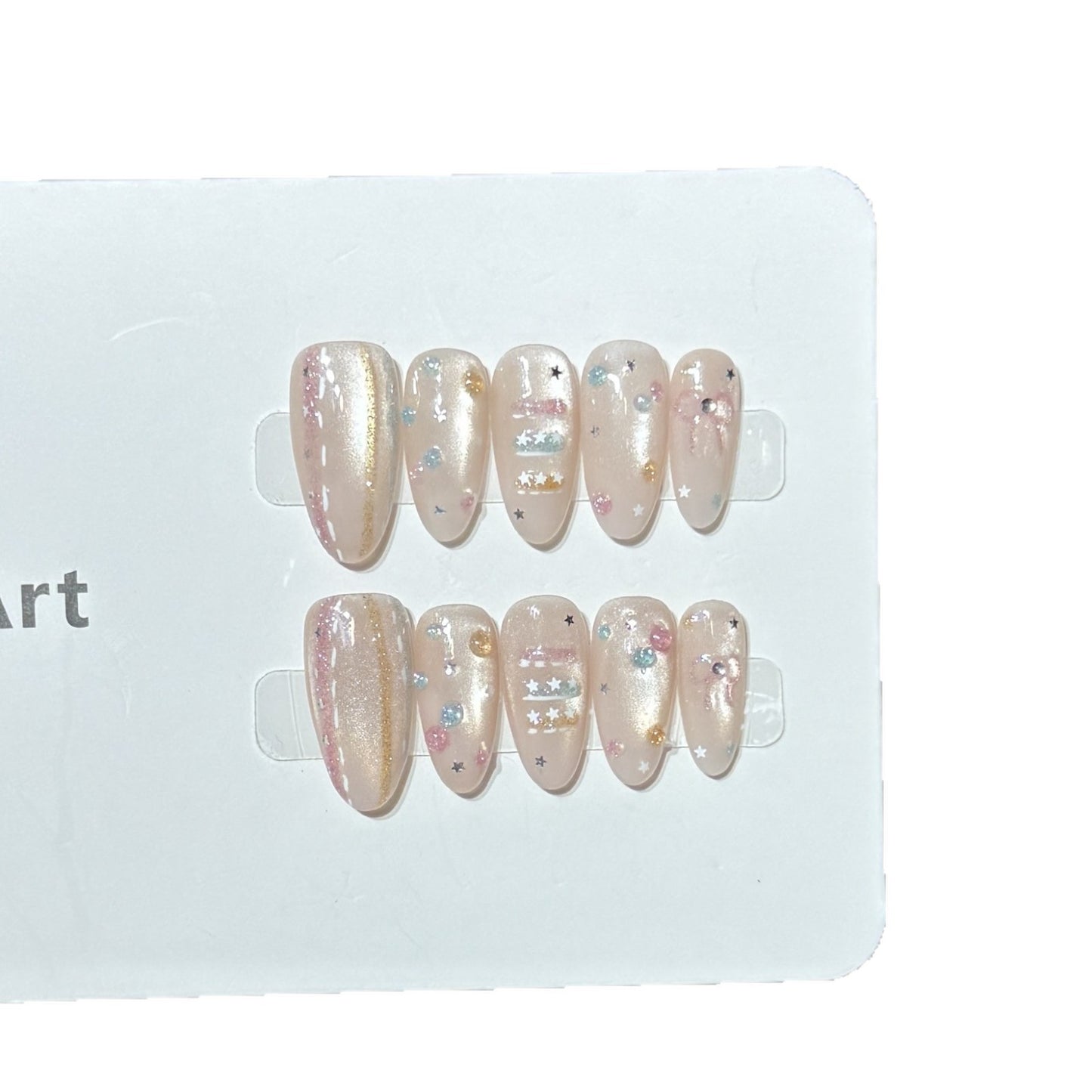 Starry Galaxy-Inspired Press-On Nail Art Set Acalora