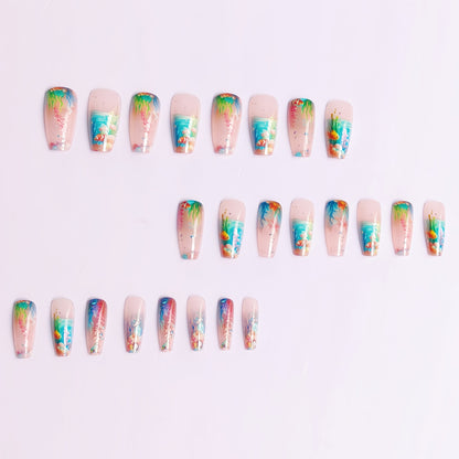 Underwater-Themed Nail Art Acalora