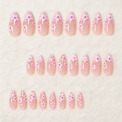 Floral Accent Stiletto Nail Art Set Acalora