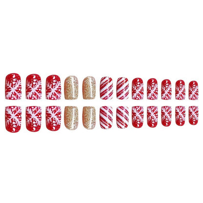 Festive Themed Press-On Nail Art Set Acalora