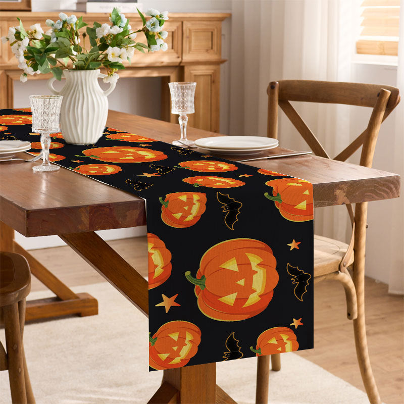Decorative Halloween-Themed Table Runner