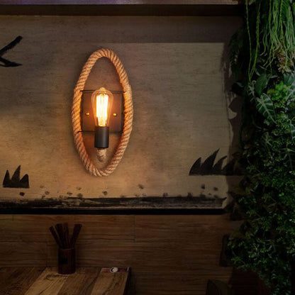 Skanto Wall Lamp | Vintage Style | Hemp Rope Lamp Design | Unique Decoration | Eco-friendly Wall Lamp