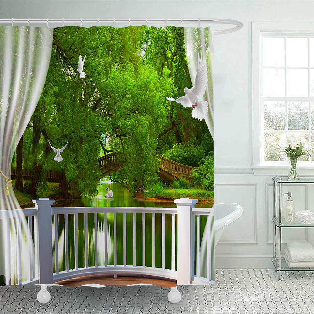 Tropical Oasis Shower Curtain