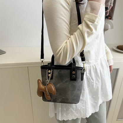 Playful Denim Mini Handheld Tote Bag Acalora